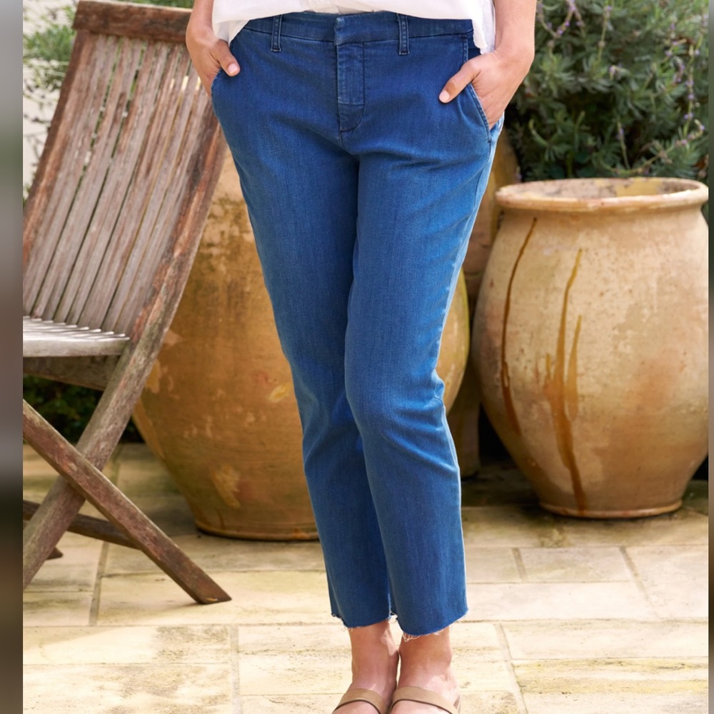 Frank & Eileen Womens Wicklow blue jean crop jeans 12